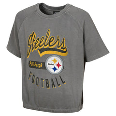 Pittsburgh Steelers  Women's Mineral Wash Short Sleeve Top