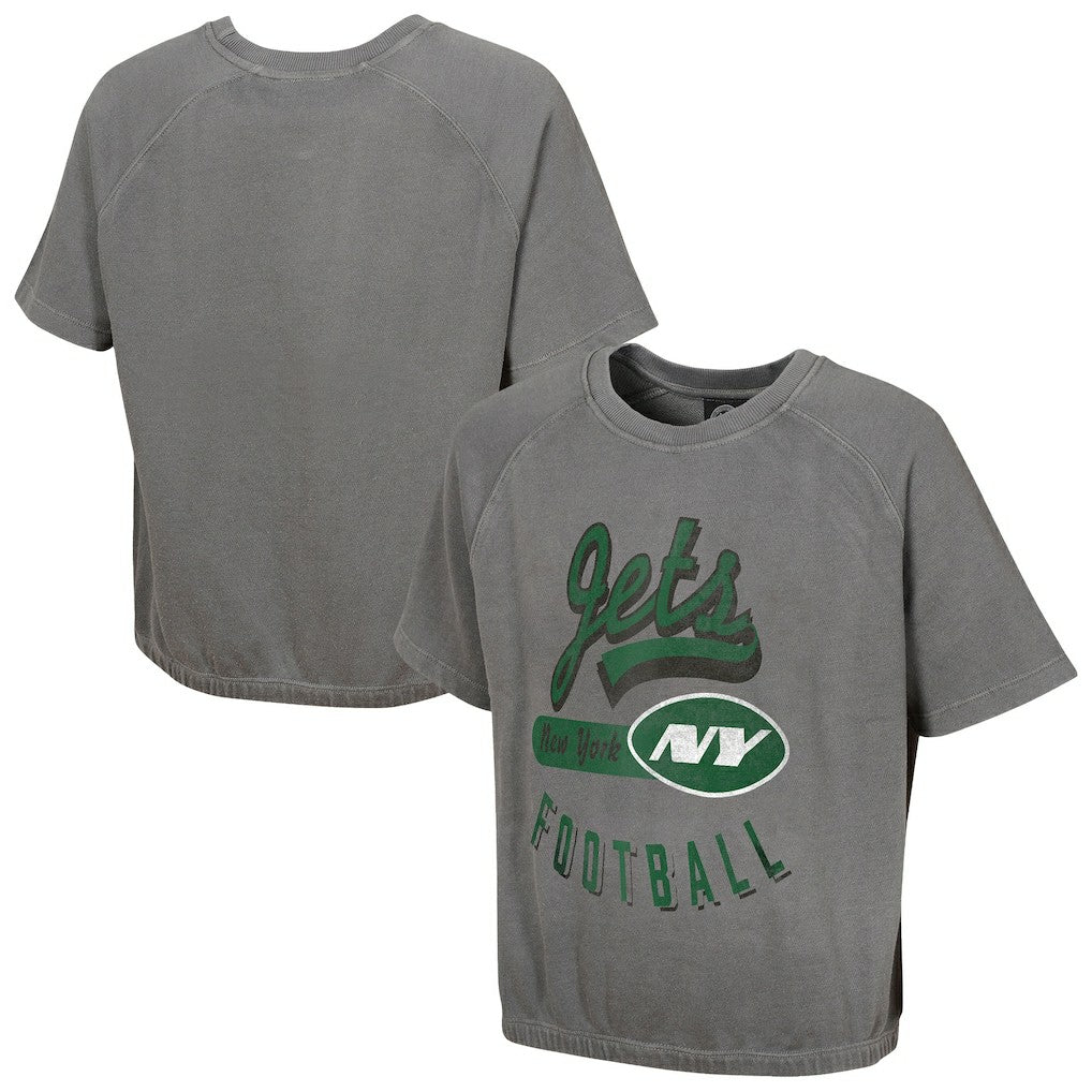 New York Jets New Era Women's Mineral Wash Short Sleeve Top