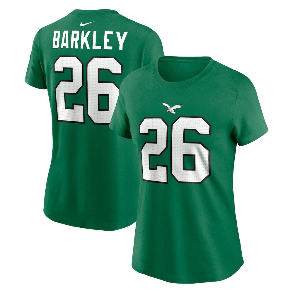 Philadelphia Eagles Nike Saquon Barkley  Women's Player Name & Number T-Shirt