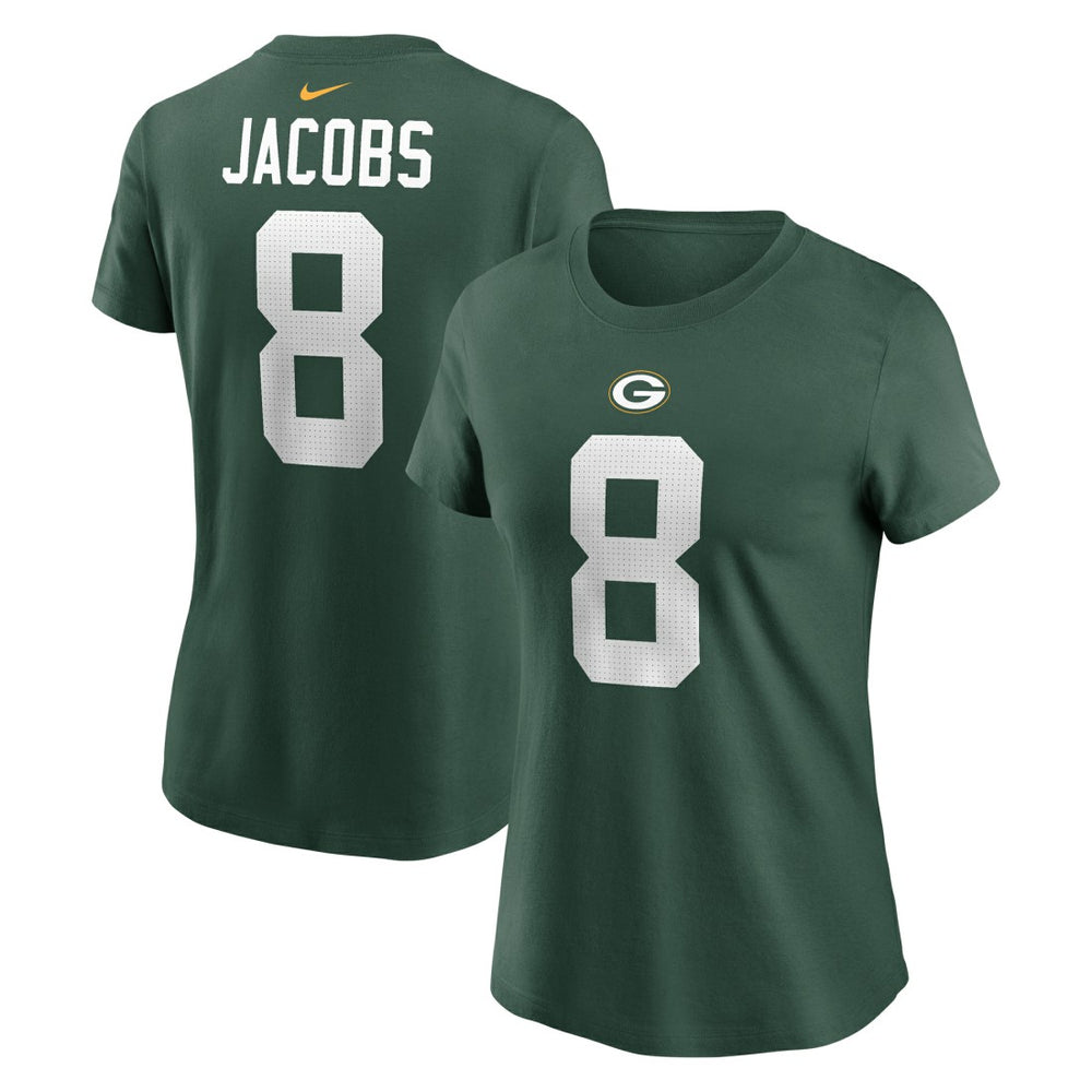 Green Bay Packers Nike Josh Jacobs  Women's Player Name & Number T-Shirt