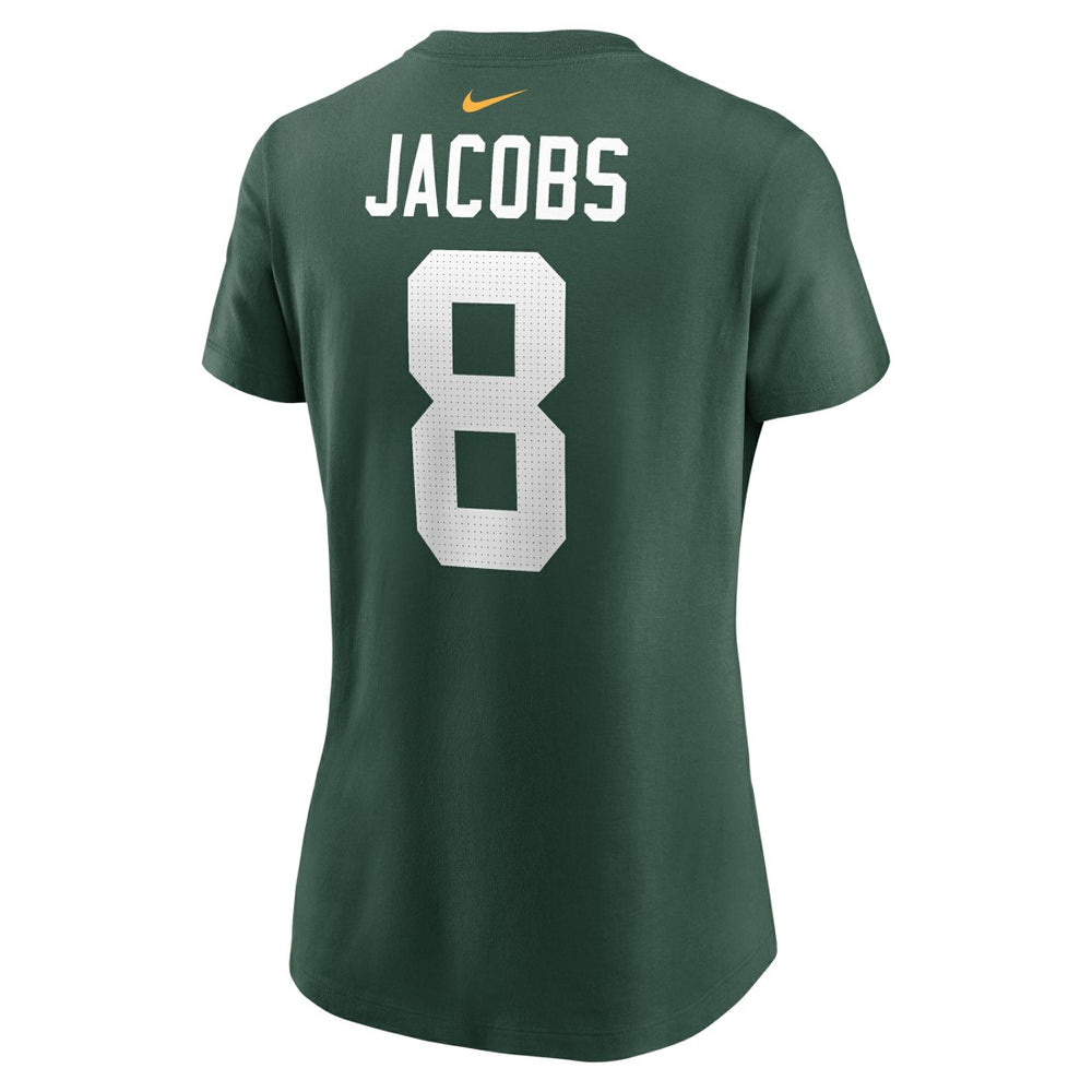 Green Bay Packers Nike Josh Jacobs  Women's Player Name & Number T-Shirt