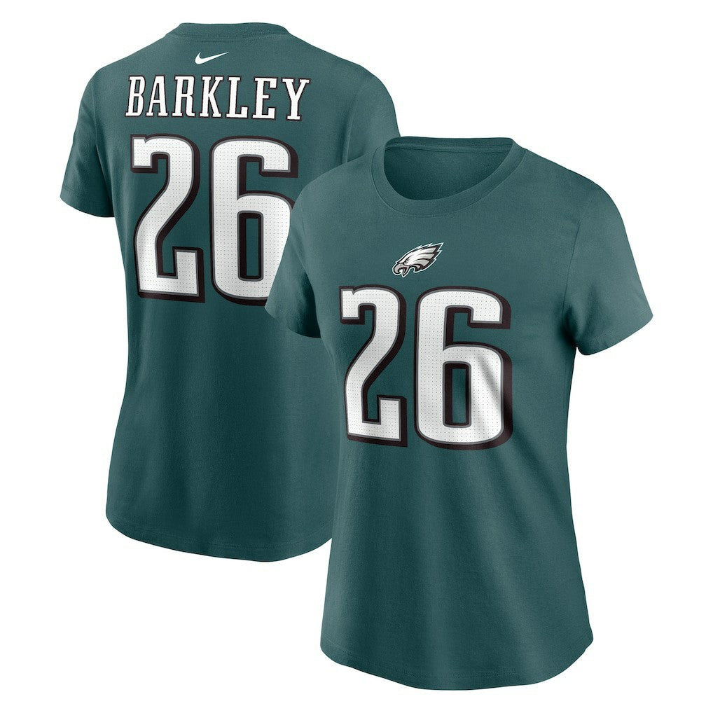 Philadelphia Eagles Nike Saquon Barkley  Women's Player Name & Number T-Shirt