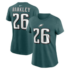 Philadelphia Eagles Nike Saquon Barkley  Women's Player Name & Number T-Shirt