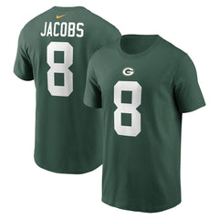 Green Bay Packers Nike Josh Jacobs  Player Name & Number T-Shirt