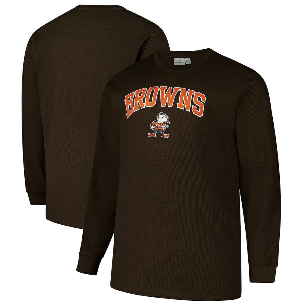 Cleveland Browns Fanatics Big & Tall Throwback Thermal Long Sleeve T-Shirt
