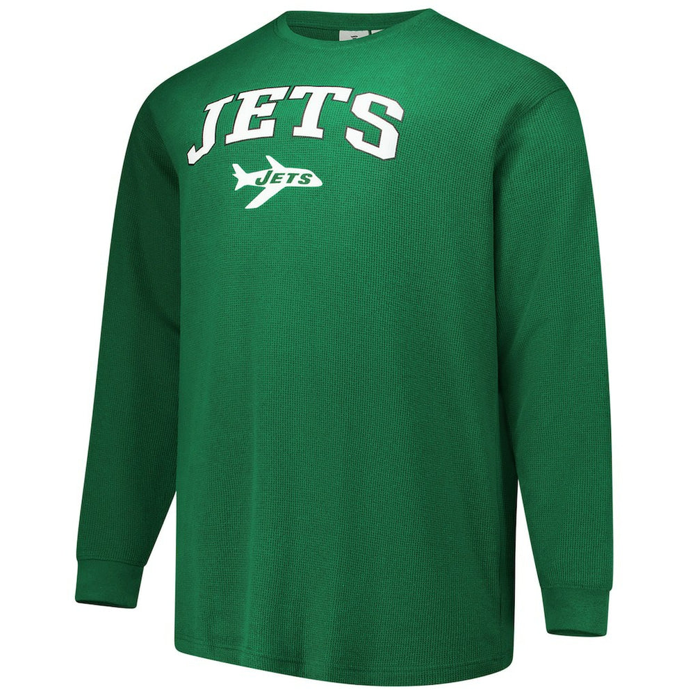 New York Jets Fanatics Big & Tall Throwback Thermal Long Sleeve T-Shirt