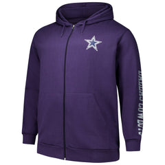 Dallas Cowboys Fanatics Big & Tall Sleeve Hit Full-Zip Hoodie