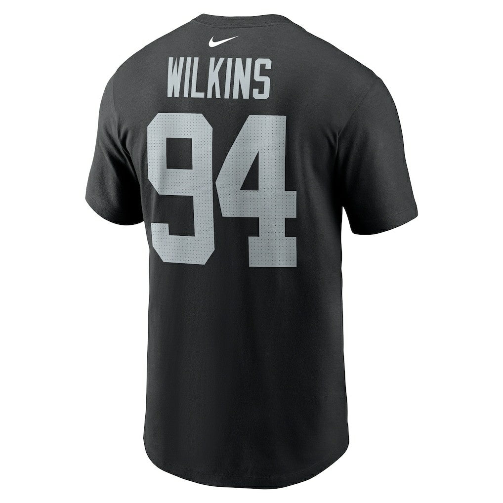 Las Vegas Raiders Nike Christian Wilkins  Player Name & Number T-Shirt