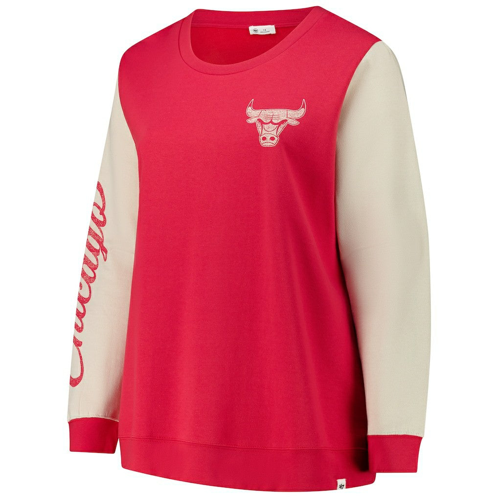 Chicago Bulls '47 Women's Plus Size Oversized Rise Andie Pullover Sweatshirt Discount