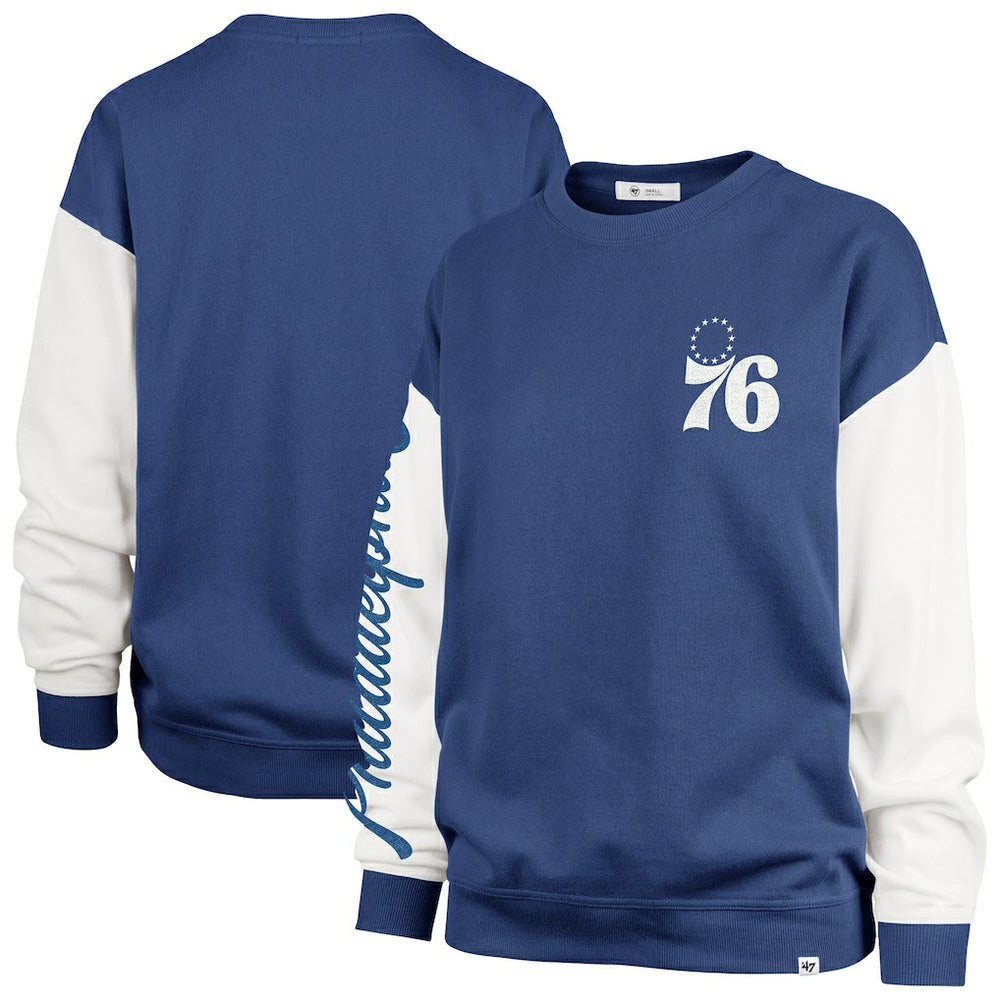 Philadelphia 76ers '47 Women's Plus Size Oversized Rise Andie Pullover Sweatshirt For Sale