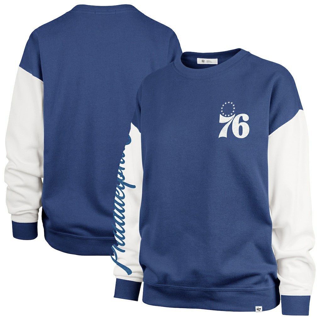 Philadelphia 76ers '47 Women's Plus Size Oversized Rise Andie Pullover Sweatshirt For Sale