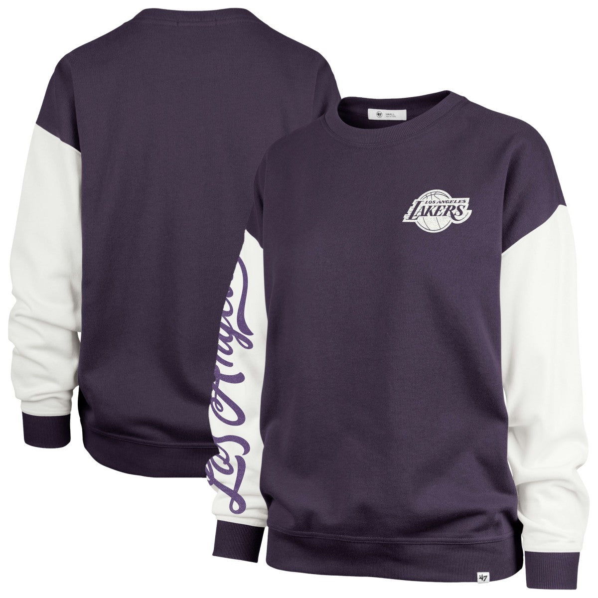 Los Angeles Lakers '47 Women's Plus Size Oversized Rise Andie Pullover Sweatshirt On Sale