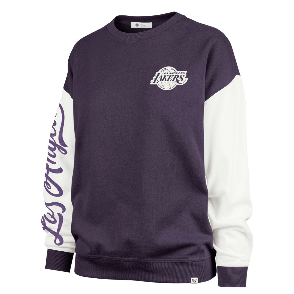 Los Angeles Lakers '47 Women's Plus Size Oversized Rise Andie Pullover Sweatshirt On Sale