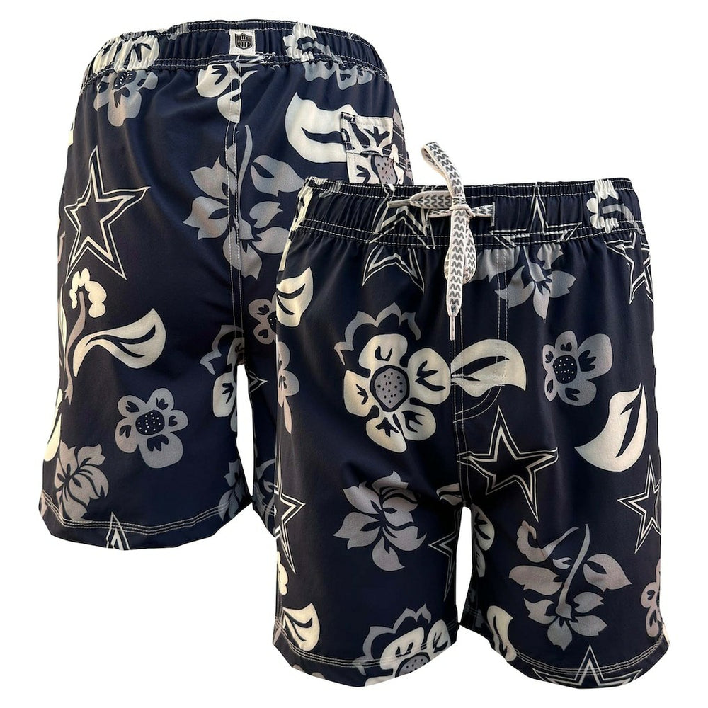 Dallas Cowboys  Wes & Willy Youth Floral Volley Swim Trunks