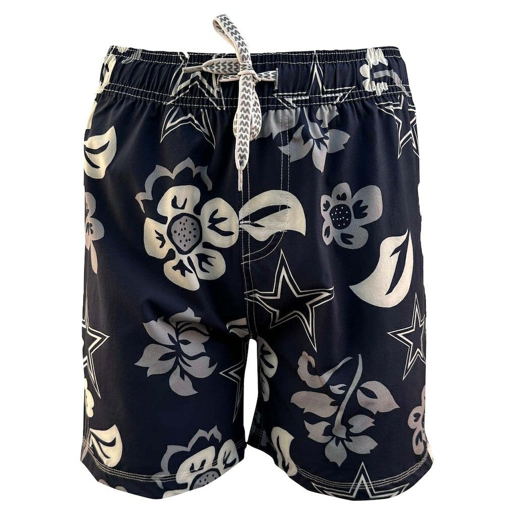 Dallas Cowboys  Wes & Willy Youth Floral Volley Swim Trunks