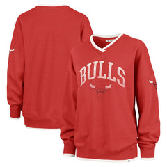 Chicago Bulls '47 Women's Rise Wax Pack Daze '80s Oversize Pullover Sweatshirt New