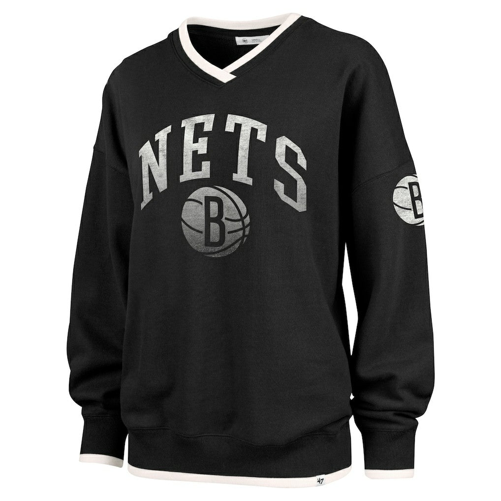 Brooklyn Nets '47 Women's Rise Wax Pack Daze '80s Oversize Pullover Sweatshirt Discount