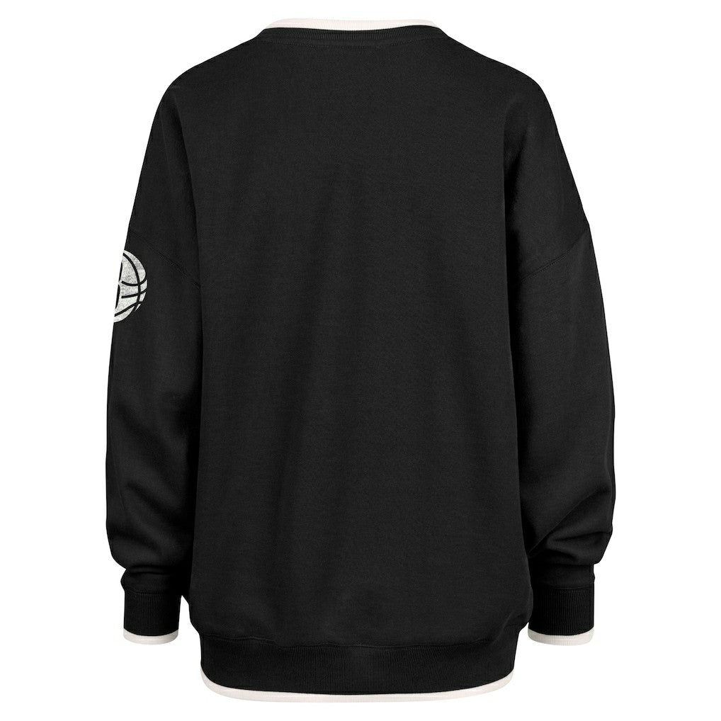 Brooklyn Nets '47 Women's Rise Wax Pack Daze '80s Oversize Pullover Sweatshirt Discount