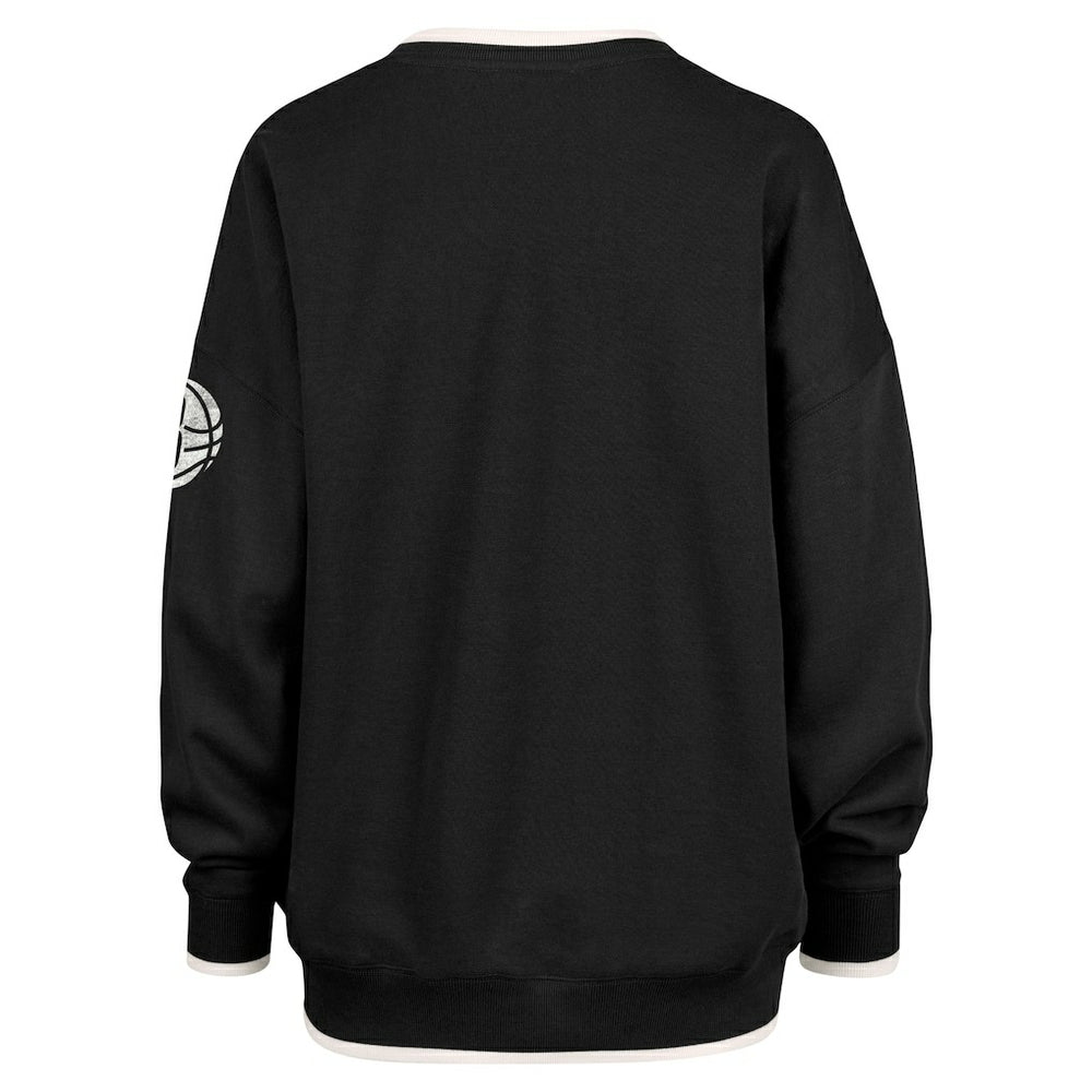 Brooklyn Nets '47 Women's Rise Wax Pack Daze '80s Oversize Pullover Sweatshirt Discount