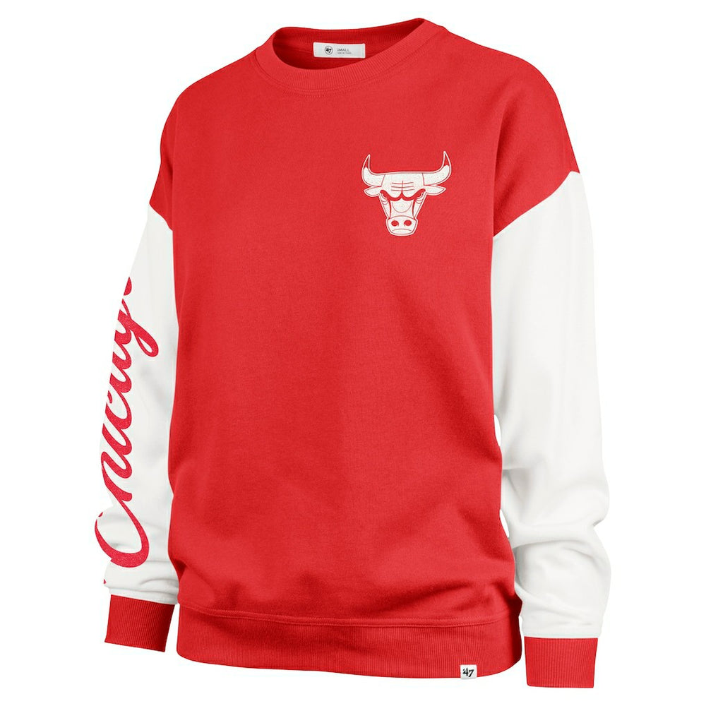 Chicago Bulls '47 Women's Rise Andie Oversized Pullover Sweatshirt Online