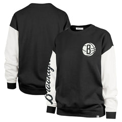 Brooklyn Nets '47 Women's Rise Andie Oversized Pullover Sweatshirt Discount