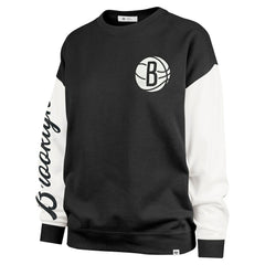 Brooklyn Nets '47 Women's Rise Andie Oversized Pullover Sweatshirt Discount
