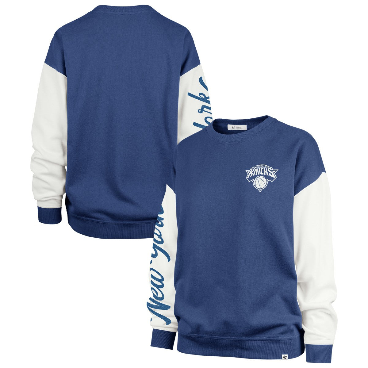 New York Knicks '47 Women's Rise Andie Oversized Pullover Sweatshirt Discount