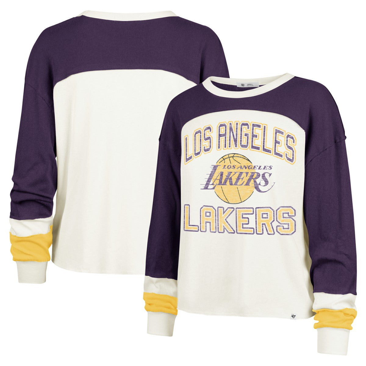 Los Angeles Lakers '47 Women's Curve Raglan Long Sleeve T-Shirt Discount