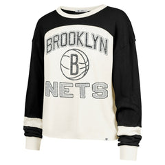 Brooklyn Nets '47 Women's Curve Raglan Long Sleeve T-Shirt New