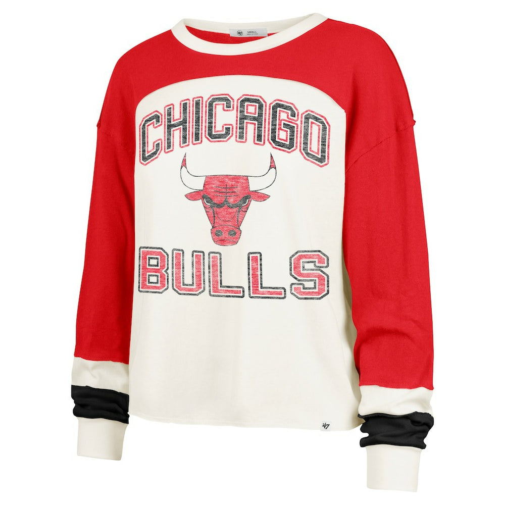 Chicago Bulls '47 Women's Curve Raglan Long Sleeve T-Shirt sale Discount