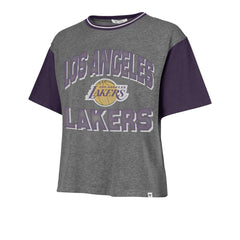 Los Angeles Lakers '47 Women's Rise Clubhouse Ziggy Color Block T-Shirt Online
