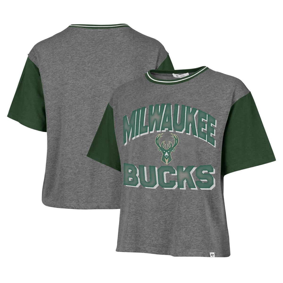 Milwaukee Bucks '47 Women's Rise Clubhouse Ziggy Color Block T-Shirt New
