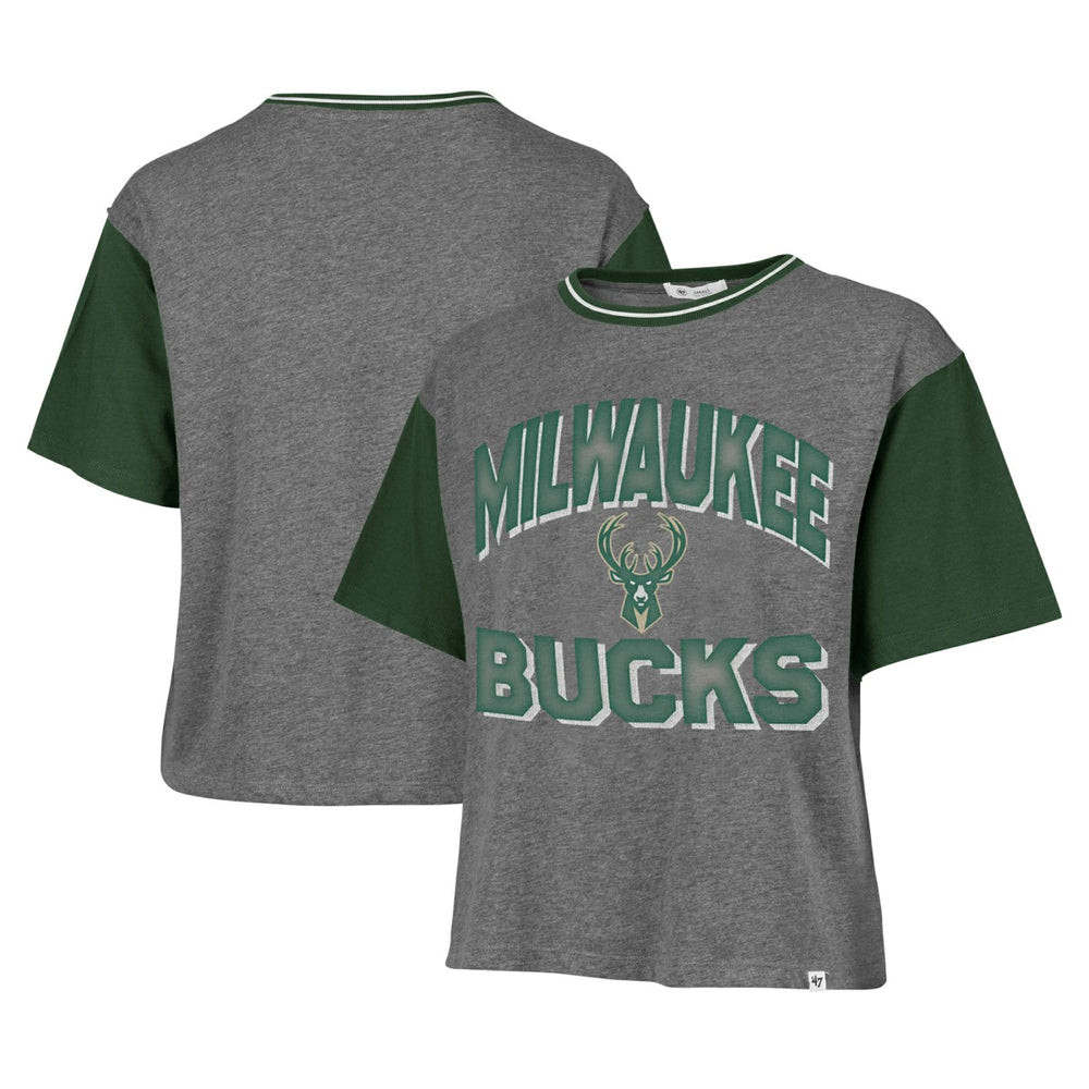 Milwaukee Bucks '47 Women's Rise Clubhouse Ziggy Color Block T-Shirt New