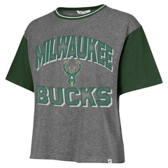 Milwaukee Bucks '47 Women's Rise Clubhouse Ziggy Color Block T-Shirt New