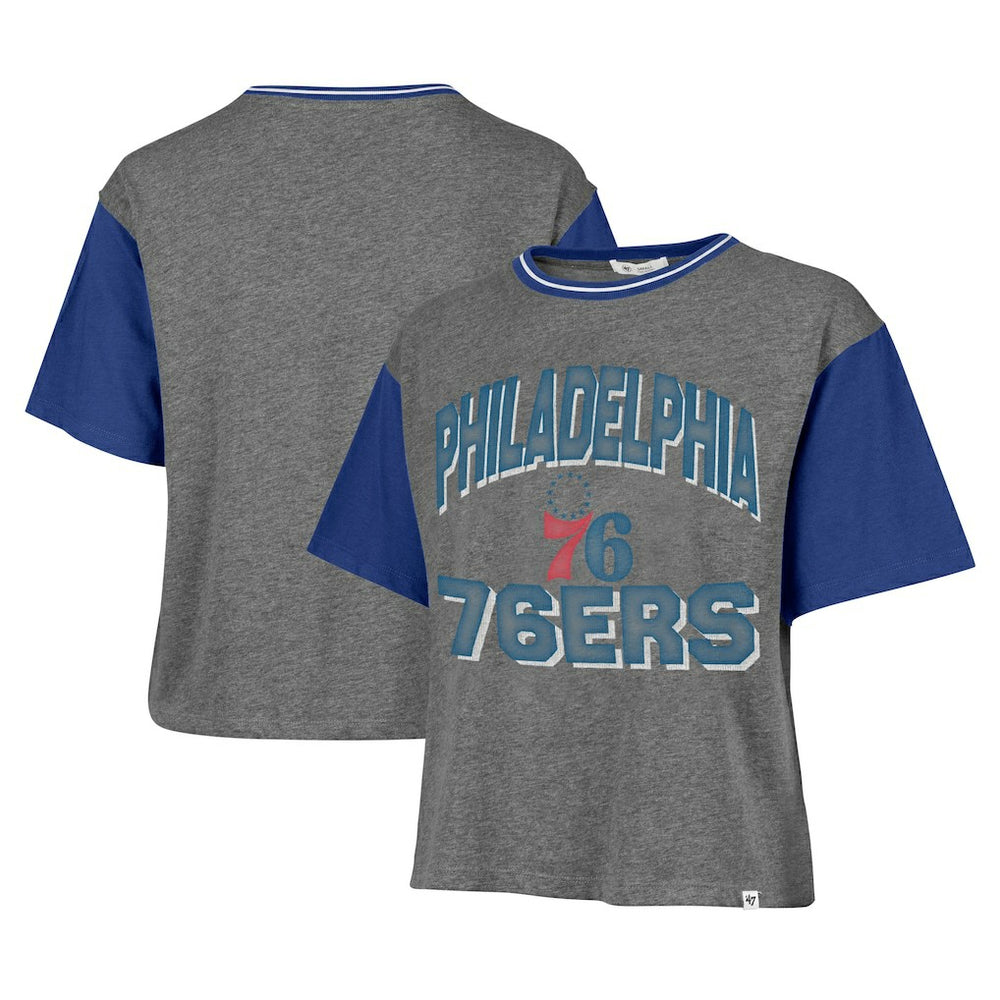 Philadelphia 76ers '47 Women's Rise Clubhouse Ziggy Color Block T-Shirt Online