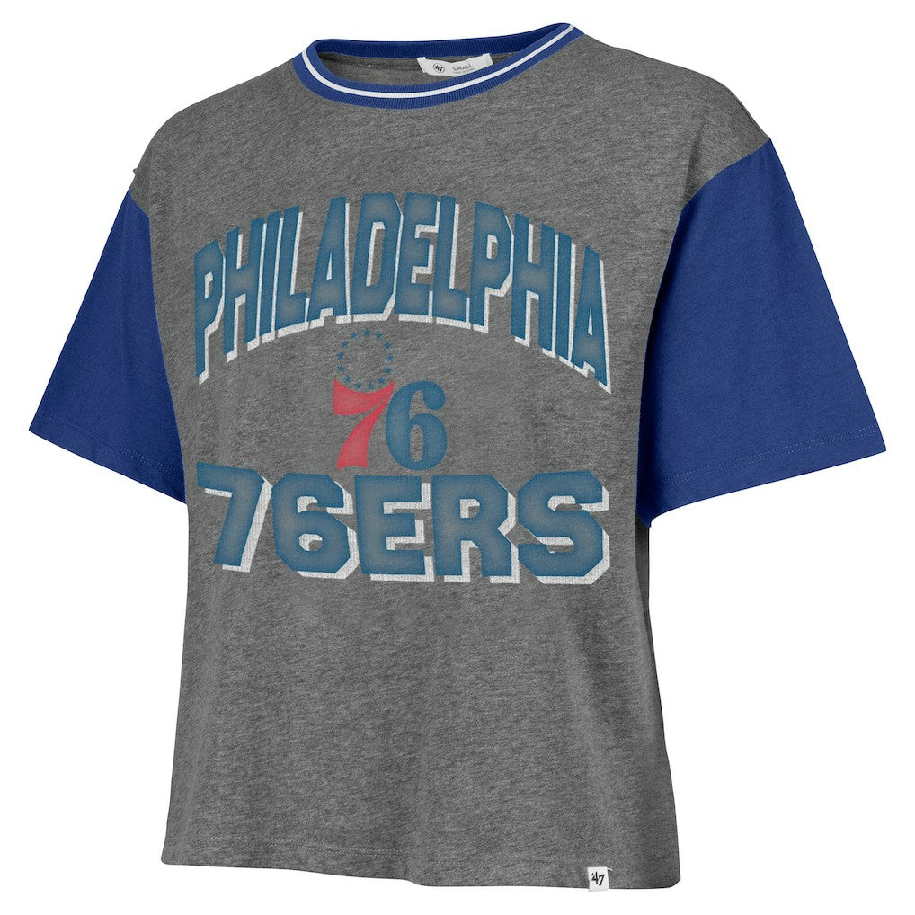 Philadelphia 76ers '47 Women's Rise Clubhouse Ziggy Color Block T-Shirt Online