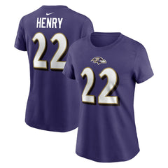 Baltimore Ravens Nike Derrick Henry  Women's Player Name & Number T-Shirt