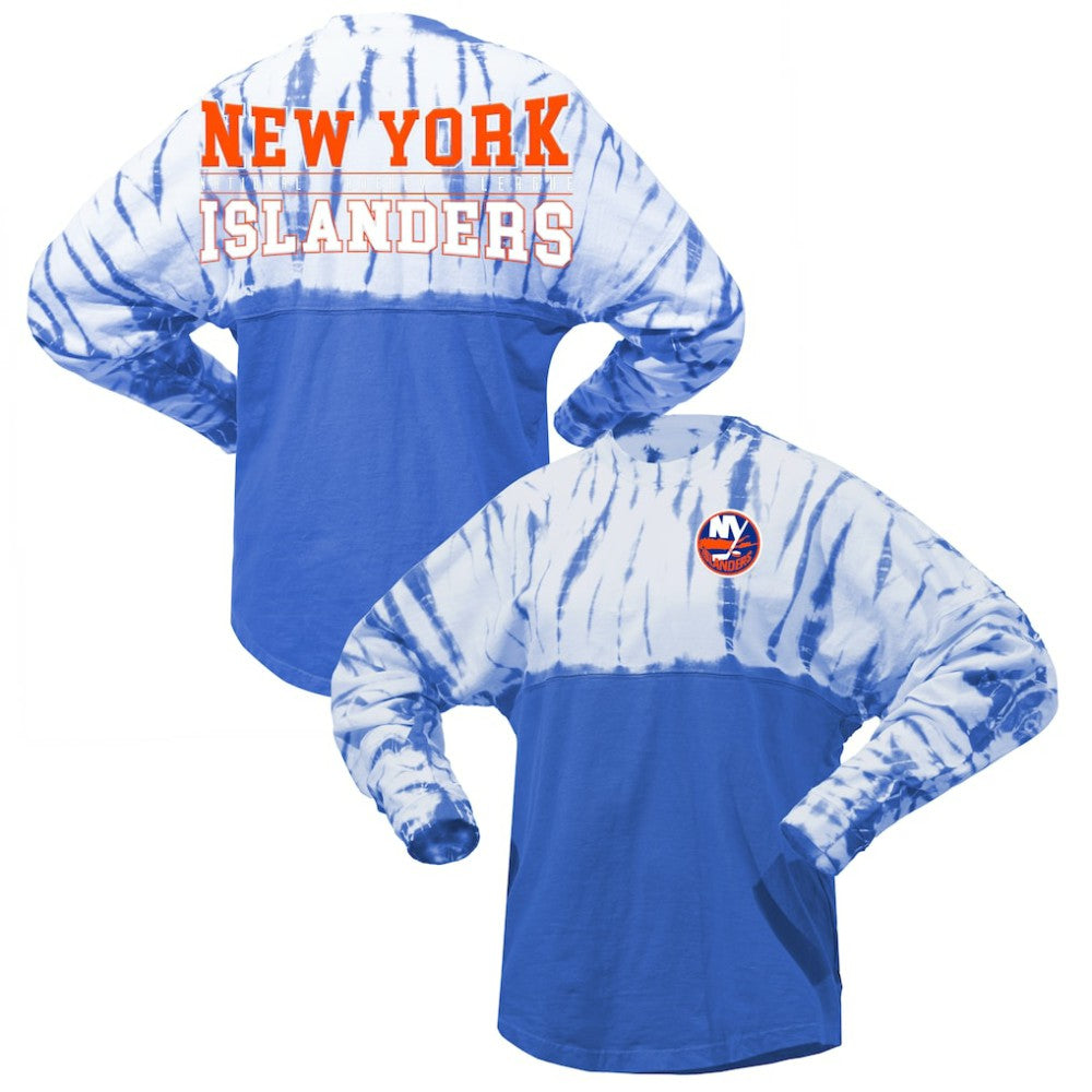 New York Islanders Spirit Jersey Unisex Crystal Half Dye Long Sleeve T-Shirt Outlet
