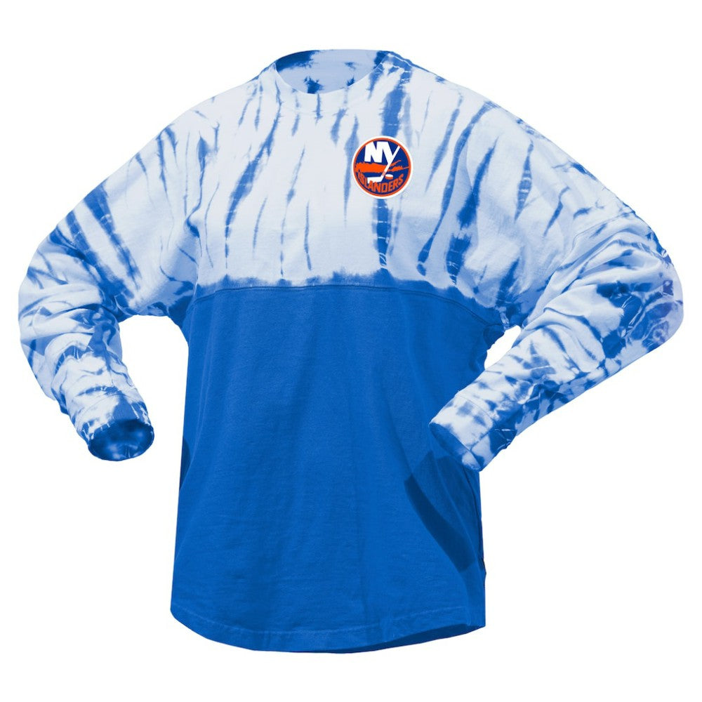 New York Islanders Spirit Jersey Unisex Crystal Half Dye Long Sleeve T-Shirt Outlet