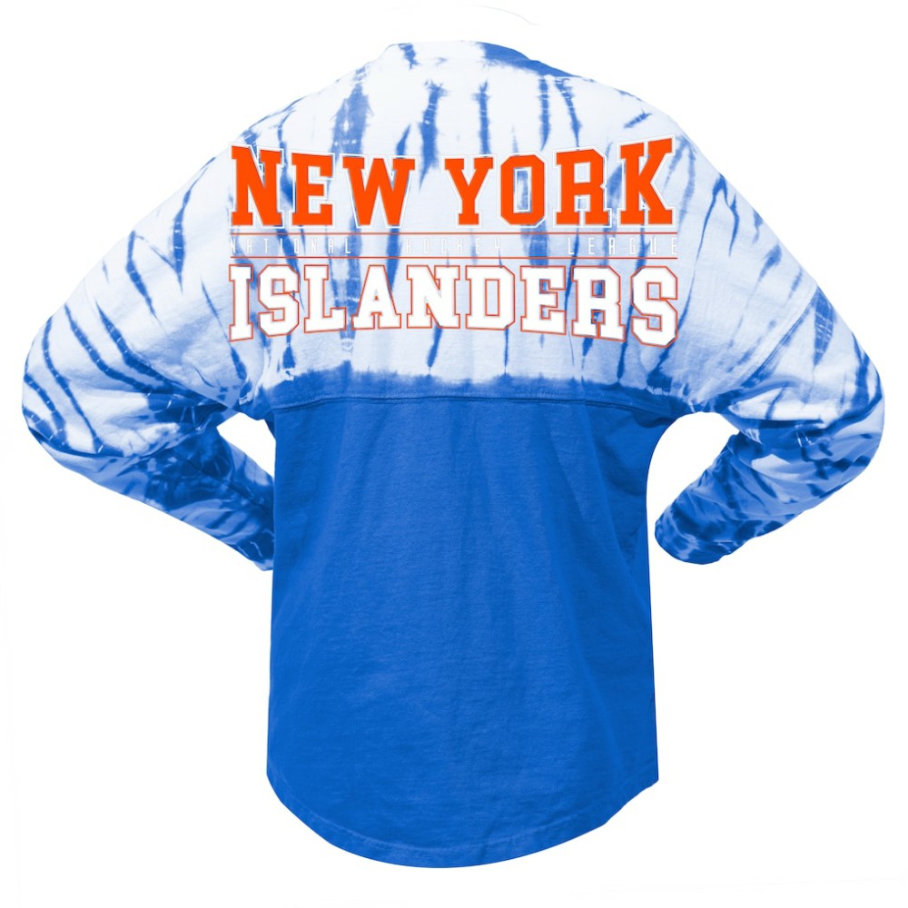 New York Islanders Spirit Jersey Unisex Crystal Half Dye Long Sleeve T-Shirt Outlet