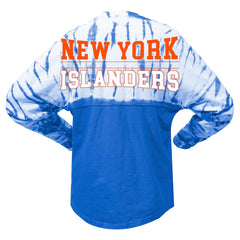 New York Islanders Spirit Jersey Unisex Crystal Half Dye Long Sleeve T-Shirt Outlet
