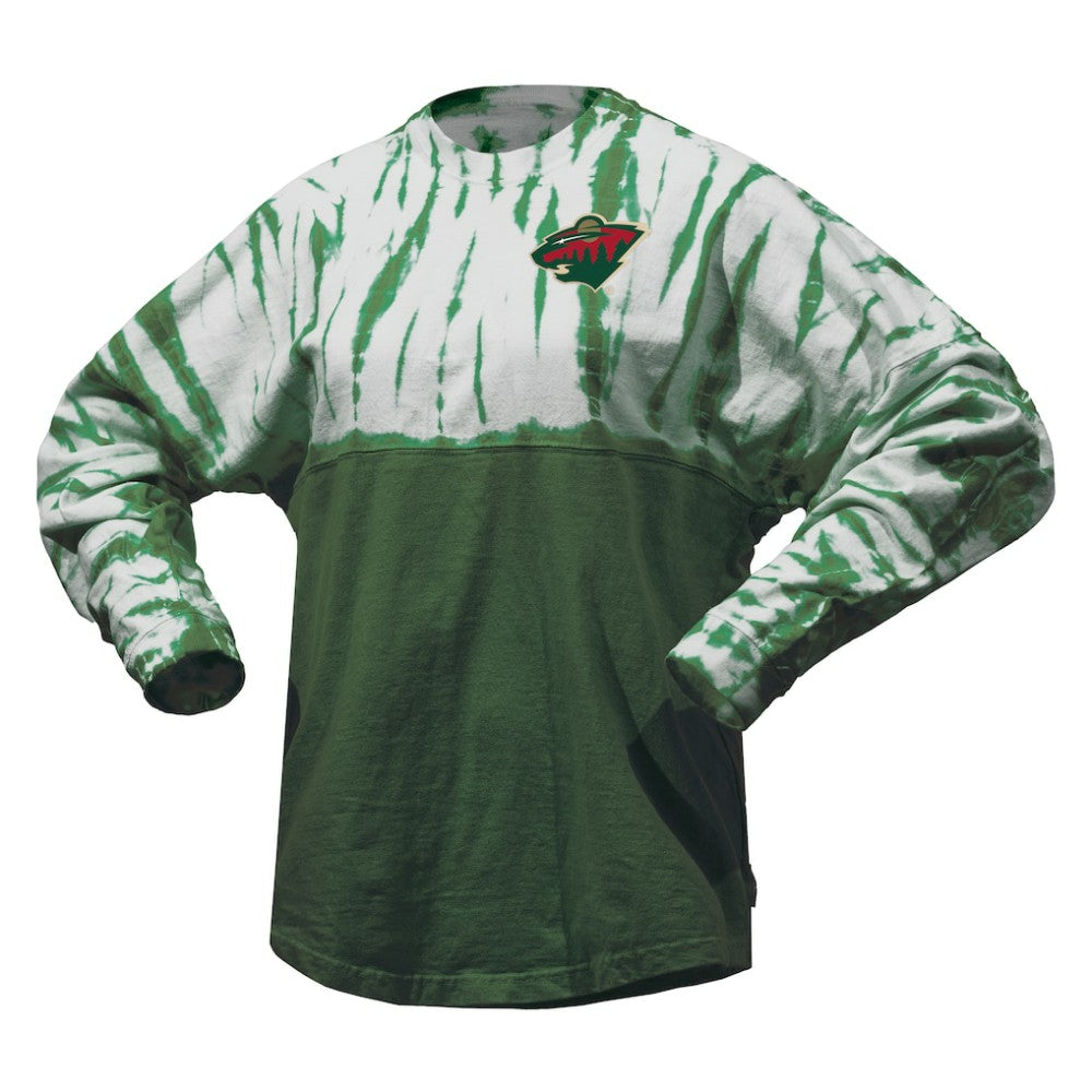 Minnesota Wild Spirit Jersey Unisex Crystal Half Dye Long Sleeve T-Shirt Discount