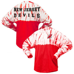 New Jersey Devils Spirit Jersey Unisex Crystal Half Dye Long Sleeve T-Shirt Discount