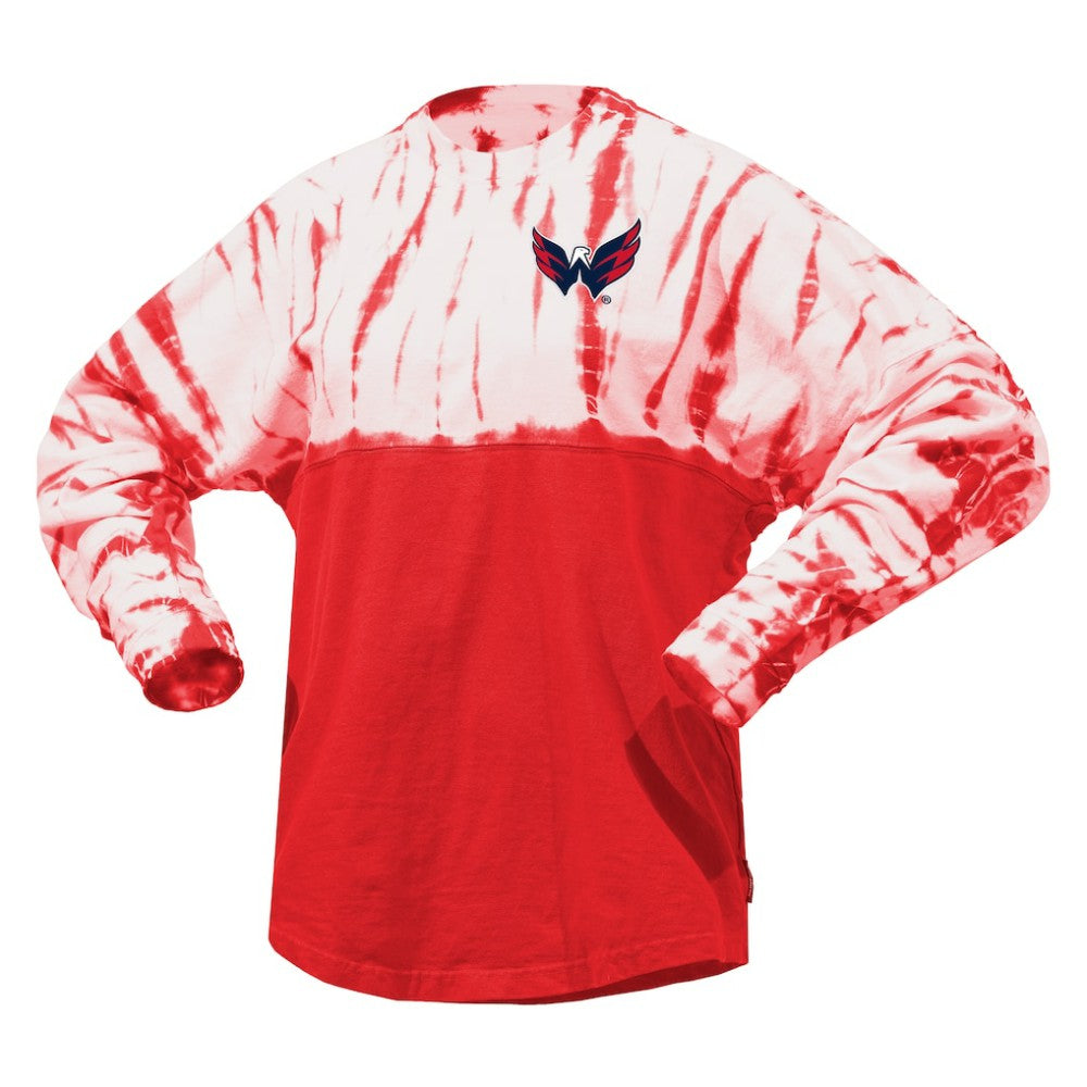 Washington Capitals Spirit Jersey Unisex Crystal Half Dye Long Sleeve T-Shirt For Sale