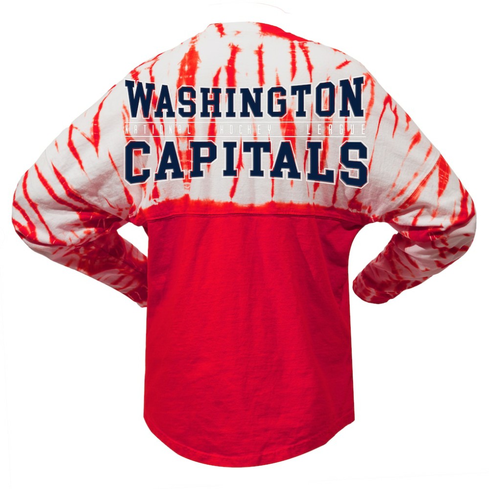 Washington Capitals Spirit Jersey Unisex Crystal Half Dye Long Sleeve T-Shirt For Sale