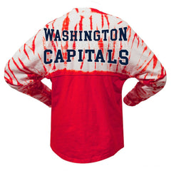 Washington Capitals Spirit Jersey Unisex Crystal Half Dye Long Sleeve T-Shirt For Sale