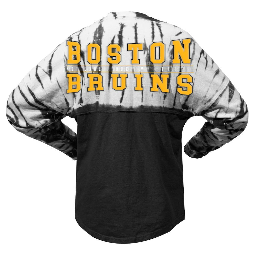 Boston Bruins Spirit Jersey Unisex Crystal Half Dye Long Sleeve T-Shirt On Sale