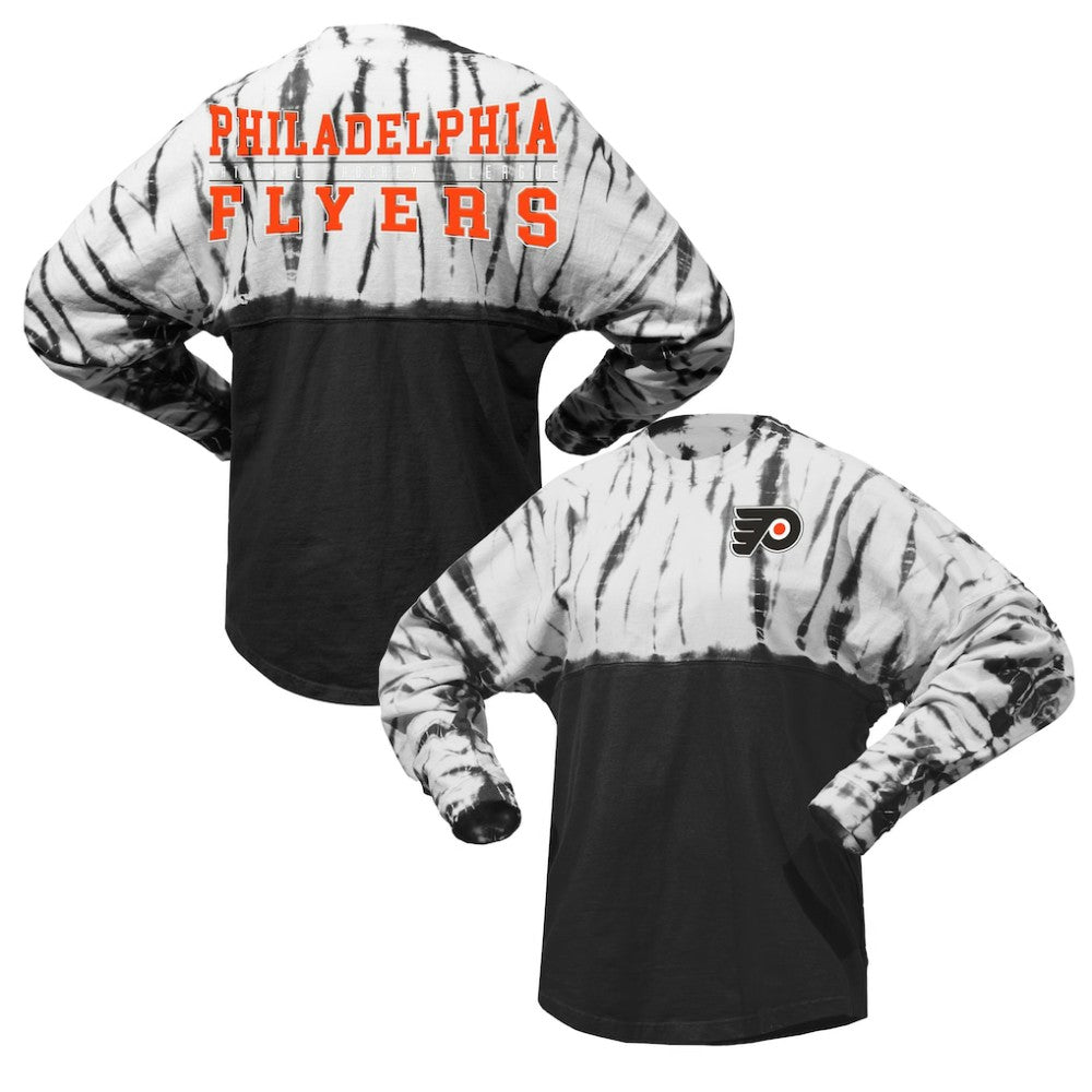 Philadelphia Flyers Spirit Jersey Unisex Crystal Half Dye Long Sleeve T-Shirt Outlet
