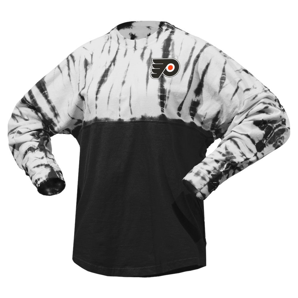 Philadelphia Flyers Spirit Jersey Unisex Crystal Half Dye Long Sleeve T-Shirt Outlet