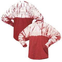 Detroit Red Wings Spirit Jersey Unisex Crystal Half Dye Long Sleeve T-Shirt For Sale